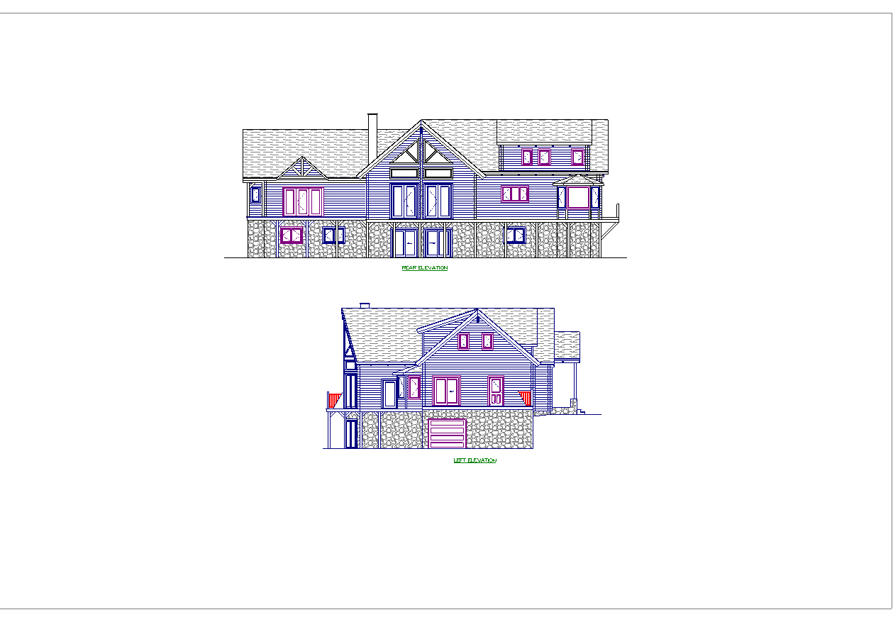 Rear Left Elevations